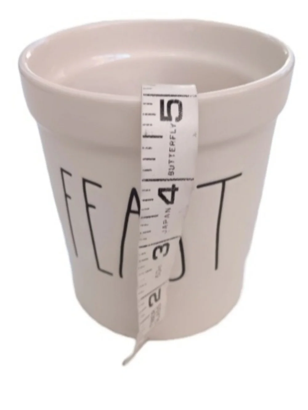 Rae Dunn Artisan Collection Ceramic Canister | EUC | FEAST Long Lettering